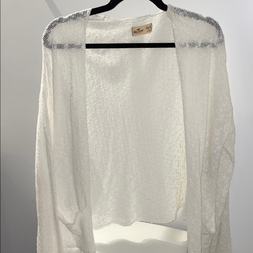 Hollister White Cardigan